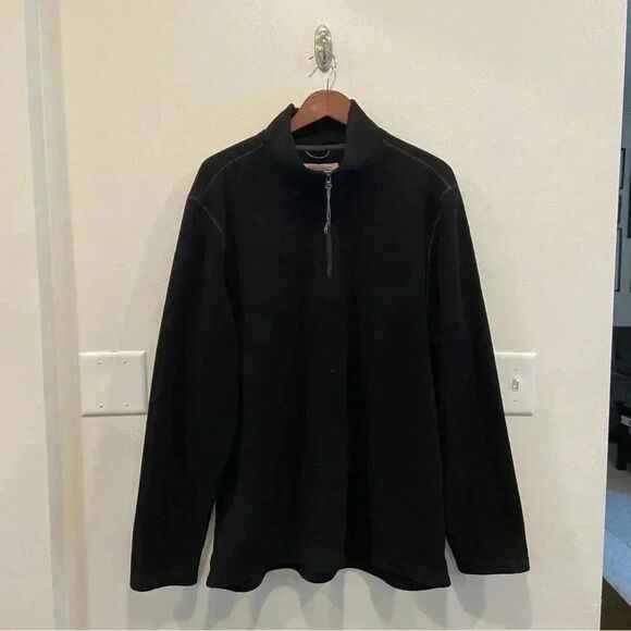 The foundry fleece 1/4 zip pullover sweatshirt mens XL tall black - Picture 7 of 7